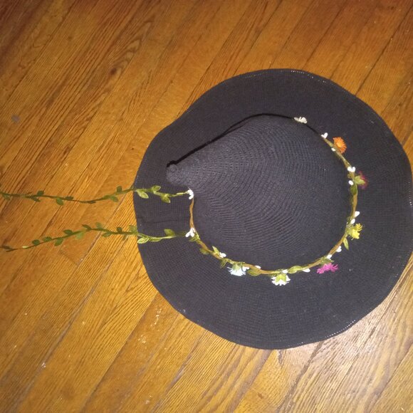 Trendy WITCH HAT with HANDMADE Hat Band  OOAK - Picture 4 of 5